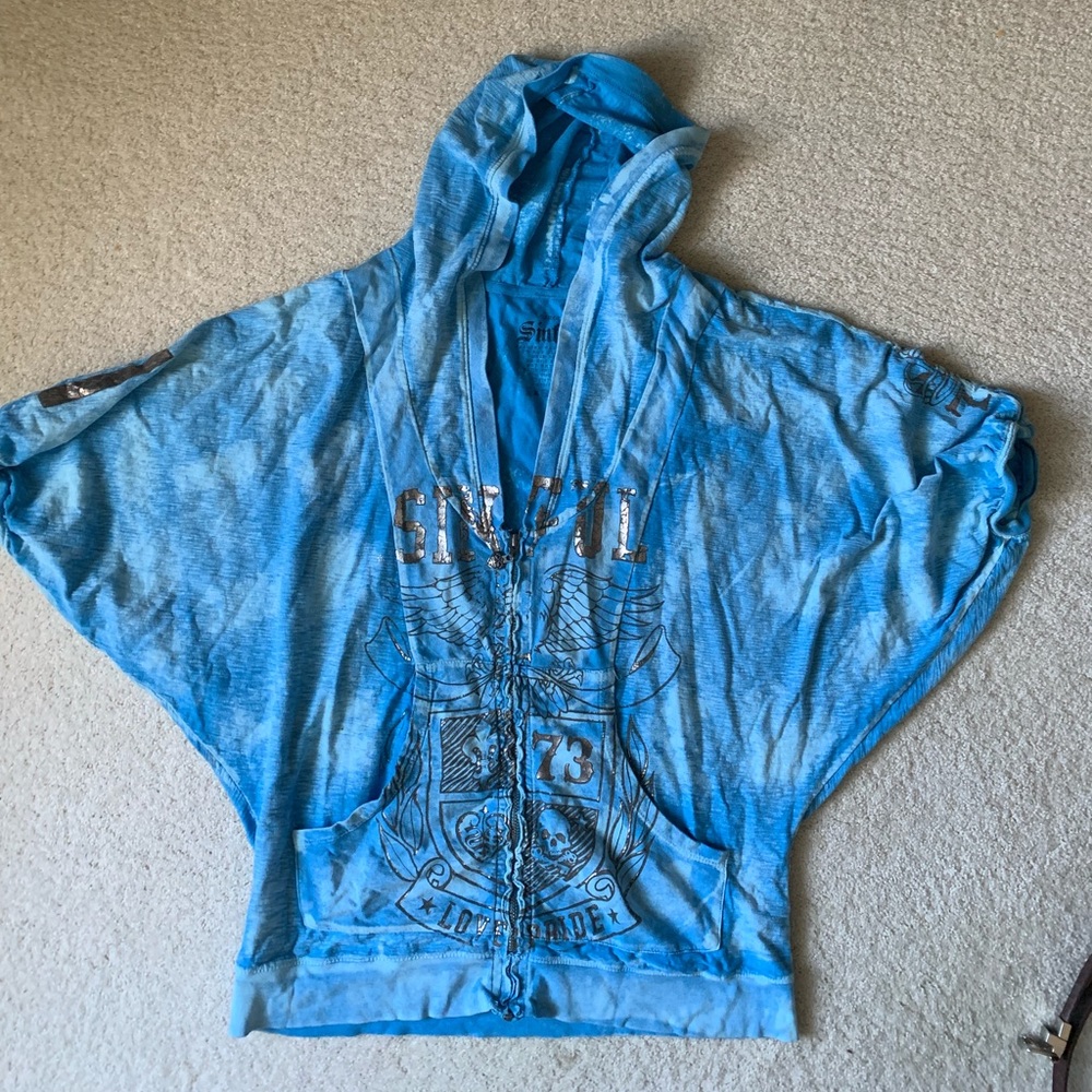 Oversized zip up light weight hoodie